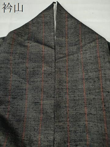 平和屋着物●上質な紬　縞　正絹　逸品　CAAU1693yc