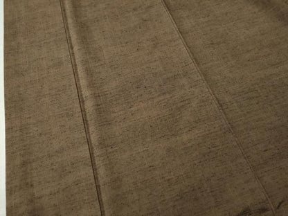 平和屋着物●上質な紬 色無地 媚茶色 正絹 逸品 CAAU1703yc