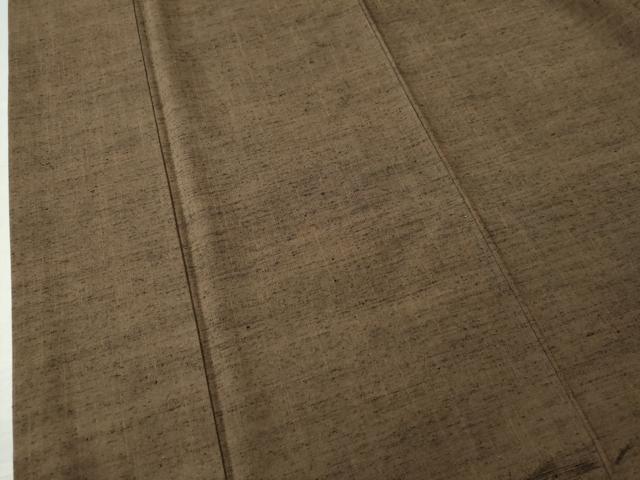 平和屋着物●上質な紬 色無地 媚茶色 正絹 逸品 CAAU1703yc