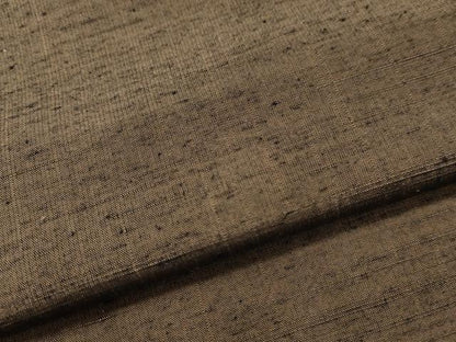 平和屋着物●上質な紬 色無地 媚茶色 正絹 逸品 CAAU1703yc