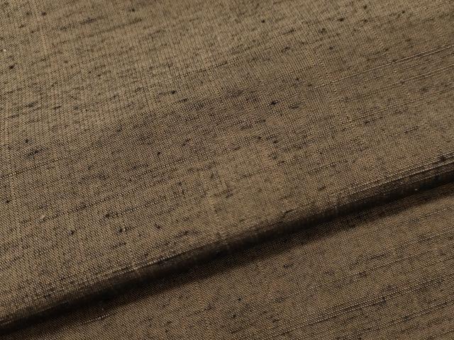 平和屋着物●上質な紬 色無地 媚茶色 正絹 逸品 CAAU1703yc