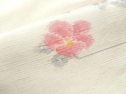 平和屋着物●上質な紬 舞花文 正絹 逸品 未使用 CAAU1706yc