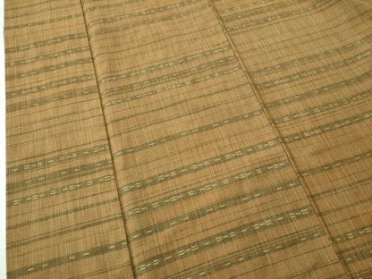 平和屋着物●上質な紬　横段吉祥文　正絹　逸品　CAAU1712yc