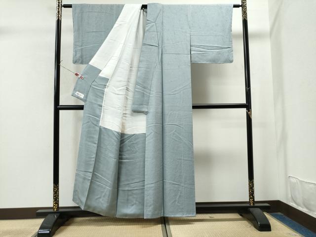 平和屋着物●上質な色無地　花唐草地紋　秘色色　やまと誂製　正絹　逸品　未使用　CAAU1743yc