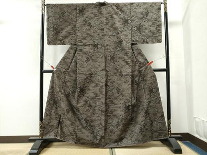 平和屋着物●本場大島紬　霞風景文　正絹　逸品　未使用　CAAU1747yc