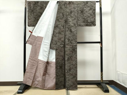 平和屋着物●本場大島紬　霞風景文　正絹　逸品　未使用　CAAU1747yc