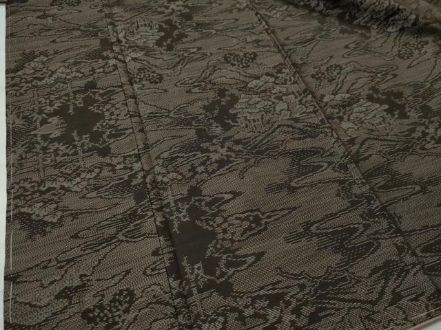 平和屋着物●本場大島紬　霞風景文　正絹　逸品　未使用　CAAU1747yc