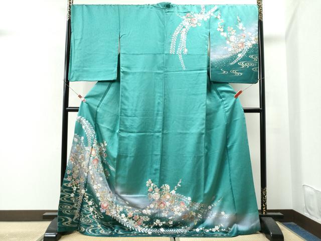 平和屋着物●訪問着 辻が花 暈し染め 金銀彩 正絹 逸品 CAAU1784yc