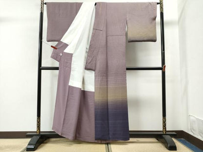 平和屋着物●訪問着 菱吉祥文 暈し染め 正絹 逸品 CAAU1785yc