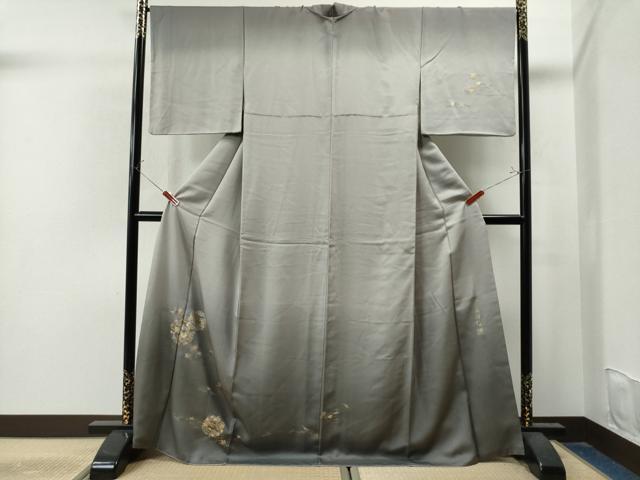 平和屋着物●金彩友禅　卓越技能者・名工・和田光正　訪問着　光正?蒔絵　吹き寄せ花丸文 暈し染め 金彩 さが美扱い 正絹 逸品 CAAU1790yc
