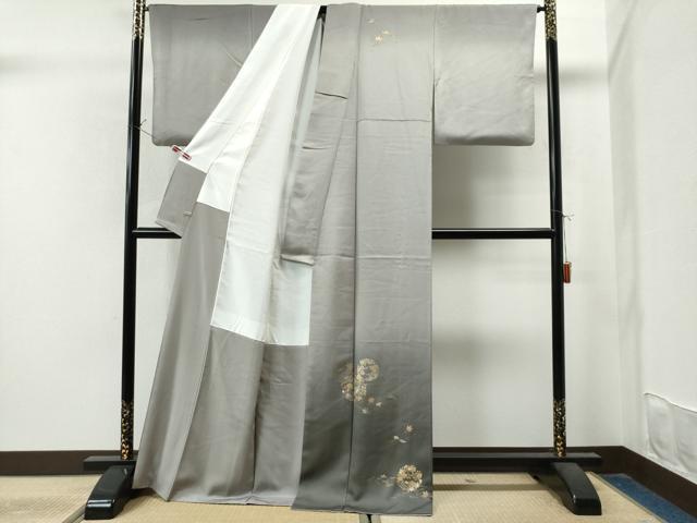 平和屋着物●金彩友禅　卓越技能者・名工・和田光正　訪問着　光正?蒔絵　吹き寄せ花丸文 暈し染め 金彩 さが美扱い 正絹 逸品 CAAU1790yc