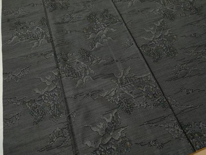 平和屋着物●本場大島紬 樹林風景文 正絹 逸品 CAAU1794yc
