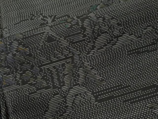 平和屋着物●本場大島紬 樹林風景文 正絹 逸品 CAAU1794yc