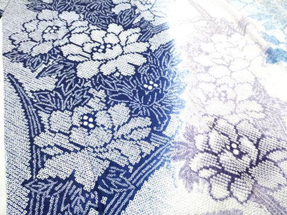 平和屋着物●名門 藤娘きぬたや・総絞り 振袖 草花文 暈し染め 正絹 逸品 CAAU1801yc