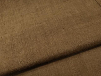 平和屋着物●結城紬　色無地　枯茶色　正絹　逸品　CAAU1810yc