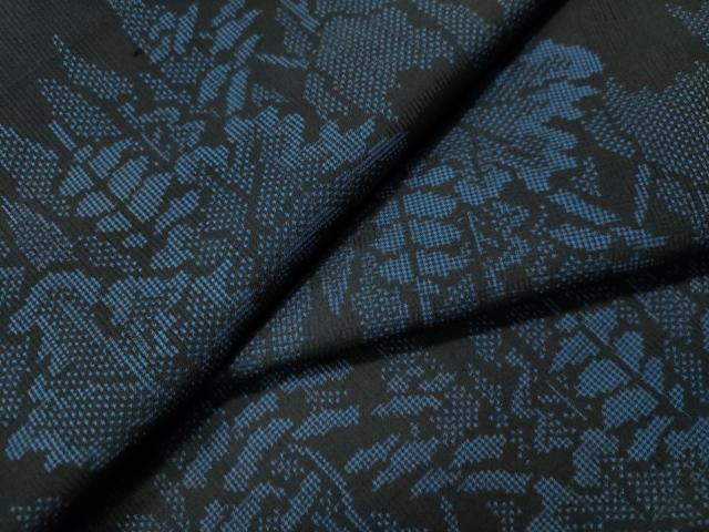 平和屋着物●本場大島紬 7マルキ 樹林文 正絹 逸品 CAAU1817yc