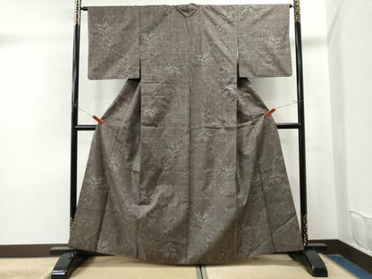 平和屋着物●本場大島紬 7マルキ 草花文 やまと誂製 正絹 逸品 CAAU1818yc