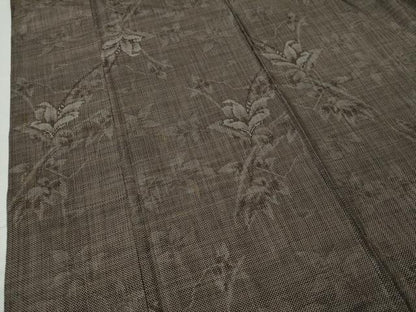 平和屋着物●本場大島紬 7マルキ 草花文 やまと誂製 正絹 逸品 CAAU1818yc