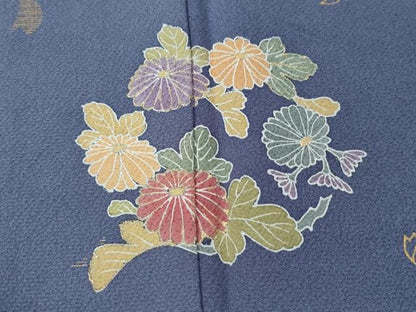 平和屋着物●友禅作家の巨匠 浅井青仁 色留訪問着 糸巻き草花文 金彩 正絹 逸品 CAAU1832yc