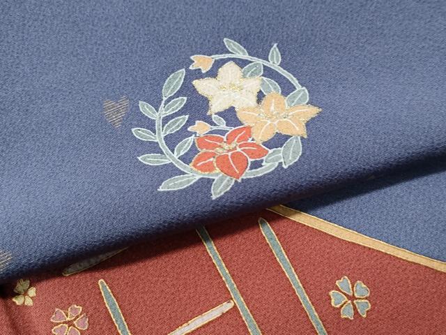 平和屋着物●友禅作家の巨匠 浅井青仁 色留訪問着 糸巻き草花文 金彩 正絹 逸品 CAAU1832yc