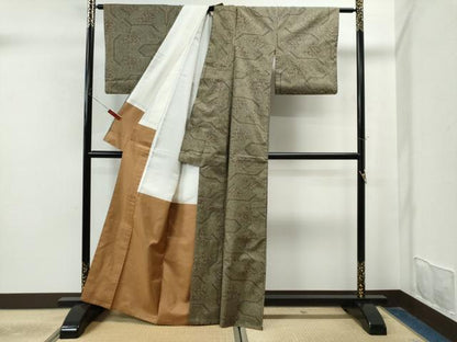 平和屋着物●本場大島紬 7マルキ 吉祥文 正絹 逸品 CAAU1834yc