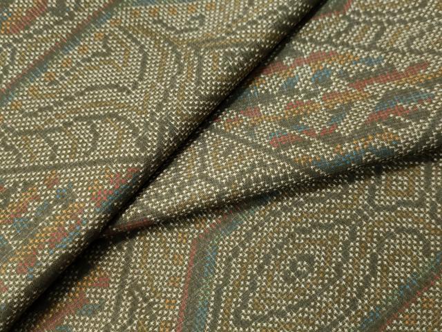 平和屋着物●本場大島紬 7マルキ 吉祥文 正絹 逸品 CAAU1834yc