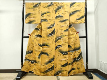 平和屋着物●上質な小紋 芒 暈し染め 正絹 逸品 CAAU1843yc