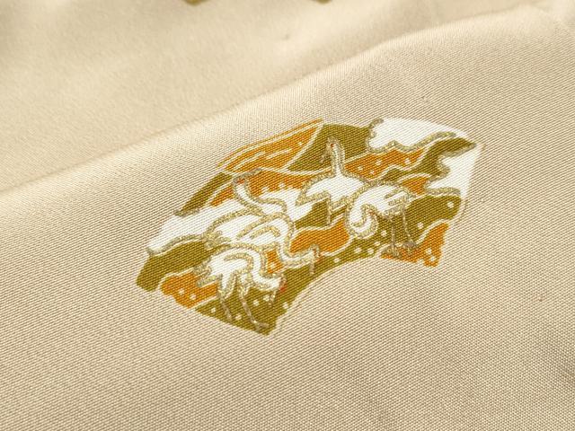 平和屋着物●長襦袢 無双 地紙群鶴花文 金彩 正絹 逸品 未使用 CAAU1846yc