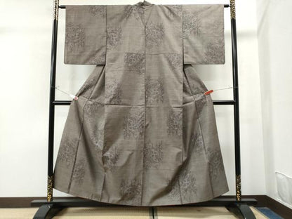 平和屋着物●本場大島紬 9マルキ 枝花文 正絹 逸品 CAAU1866yc