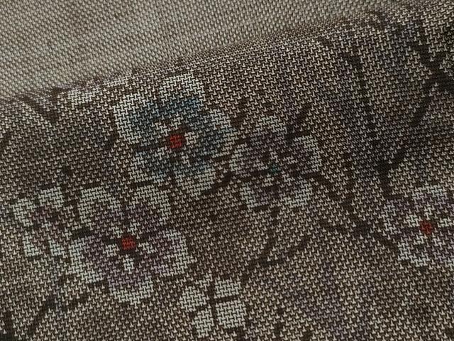平和屋着物●本場大島紬 9マルキ 枝花文 正絹 逸品 CAAU1866yc