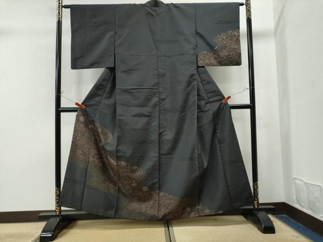 平和屋着物●訪問着 花唐草文 正絹 逸品 CAAU1867yc