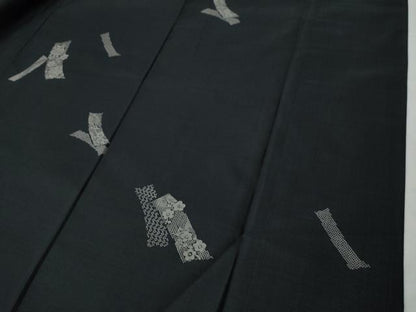平和屋着物●訪問着　本場染大島紬　短冊吉祥花文　正絹　逸品　CAAU1869yc