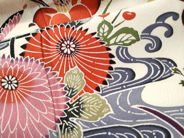 平和屋着物●豪華振袖 紅型 籬御所解花鳥文 金彩 正絹 逸品 CAAU1871yc