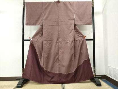 平和屋着物●訪問着　紬地　吉祥文　正絹　逸品　CAAU1872yc