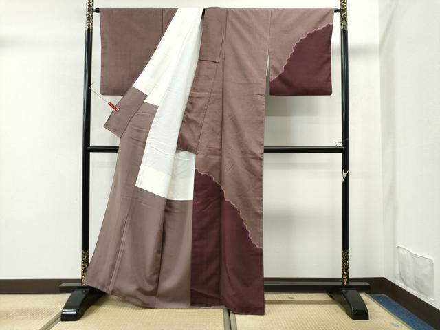平和屋着物●訪問着　紬地　吉祥文　正絹　逸品　CAAU1872yc