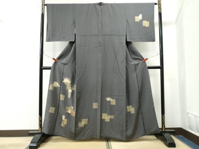 平和屋着物●訪問着　竹屋町刺繍　色紙重ね地紙草花文　金彩　正絹　逸品　CAAU1902yc