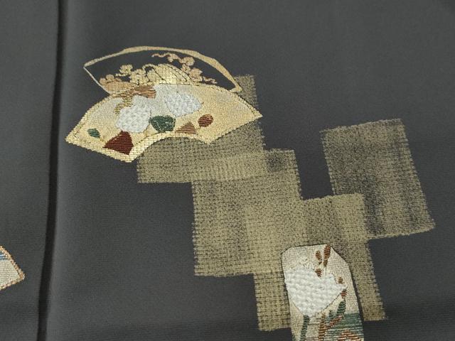 平和屋着物●訪問着　竹屋町刺繍　色紙重ね地紙草花文　金彩　正絹　逸品　CAAU1902yc