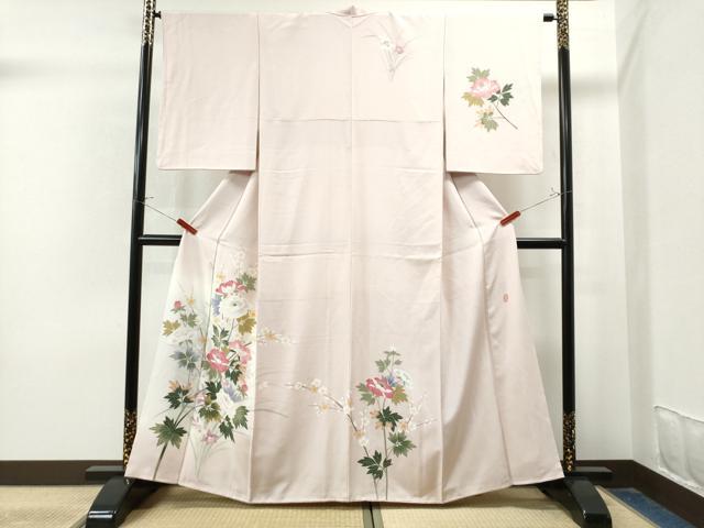 平和屋着物●本加賀友禅作家　金丸充夫　訪問着　枝花文　暈し染め　正絹　逸品　CAAU1916yc