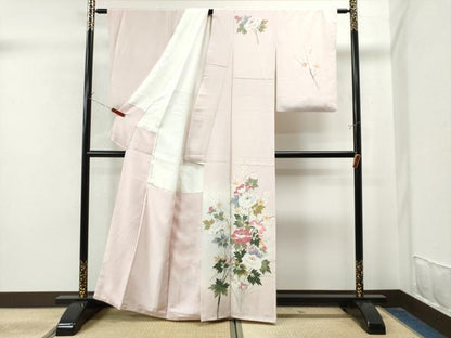 平和屋着物●本加賀友禅作家　金丸充夫　訪問着　枝花文　暈し染め　正絹　逸品　CAAU1916yc