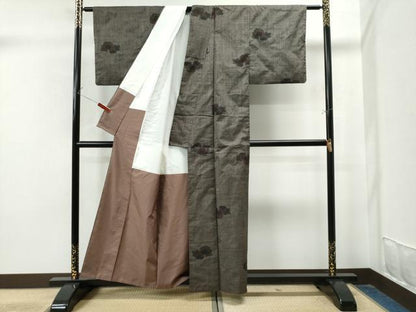 平和屋着物●本場大島紬 7マルキ 万寿菊 正絹 逸品 CAAU1922yc