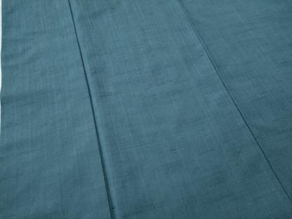 平和屋着物●結城紬　色無地　花浅葱色　正絹　逸品　CAAU1944yc