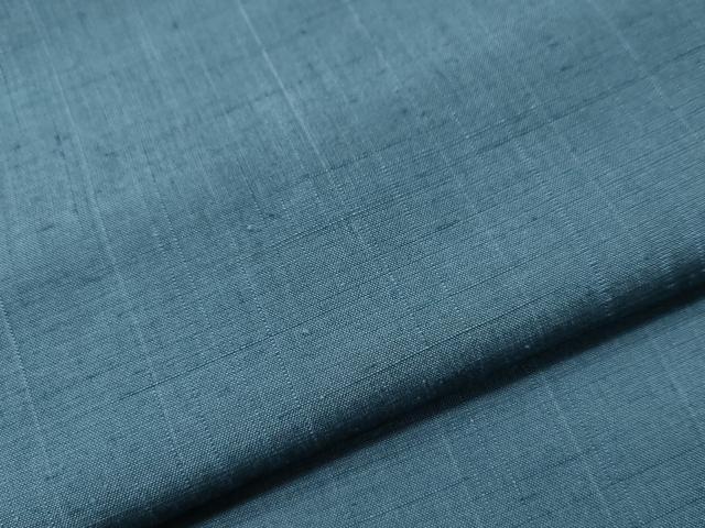 平和屋着物●結城紬　色無地　花浅葱色　正絹　逸品　CAAU1944yc