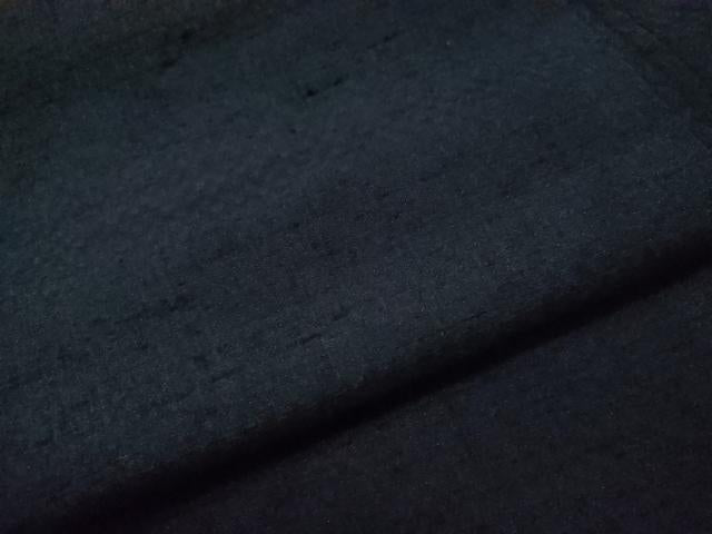 平和屋着物●上質な紬　色無地　深紫色　正絹　逸品　未使用　CAAU1968yc
