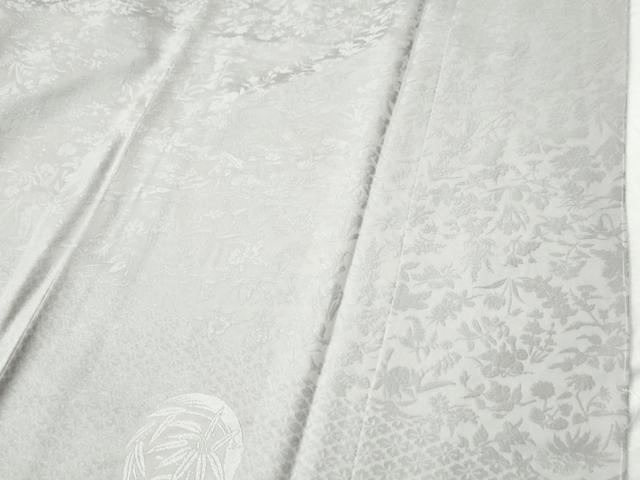 平和屋着物●無地絵羽訪問着 花菱笹竹丸文 牡丹鼠色 ほていや扱い 正絹 逸品 未使用 CAAU1969yc