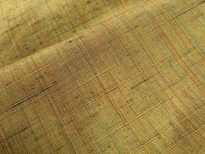 平和屋着物●上質な紬 格子柄 正絹 逸品 CAAU1974yc