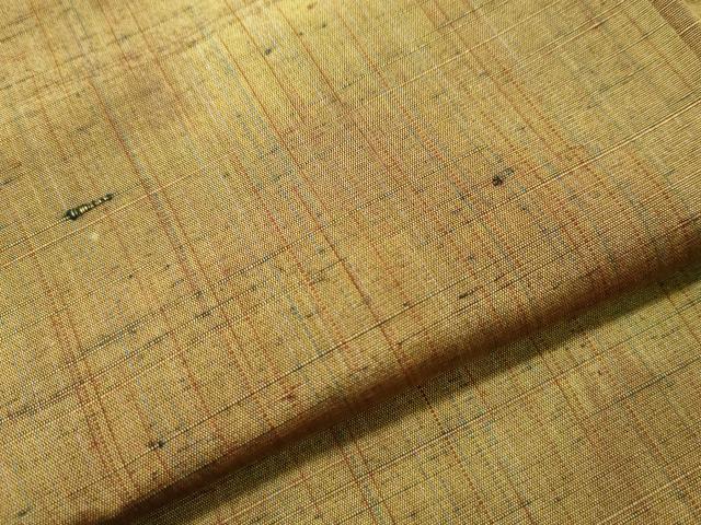 平和屋着物●上質な紬 格子柄 正絹 逸品 CAAU1974yc