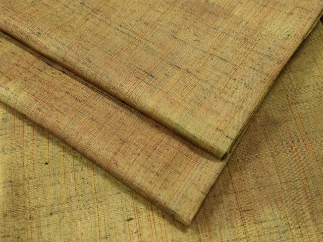 平和屋着物●上質な紬 格子柄 正絹 逸品 CAAU1974yc