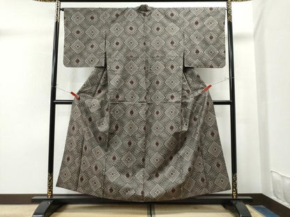 平和屋着物●希少　本場大島紬　龍郷絣　正絹　逸品　CAAU1993yc
