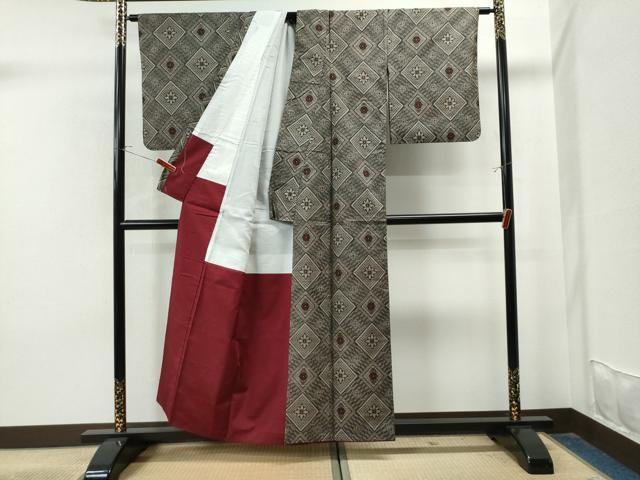 平和屋着物●希少　本場大島紬　龍郷絣　正絹　逸品　CAAU1993yc