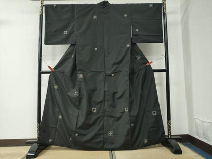 平和屋着物●本場大島紬 兎 正絹 逸品 CAAU1997yc